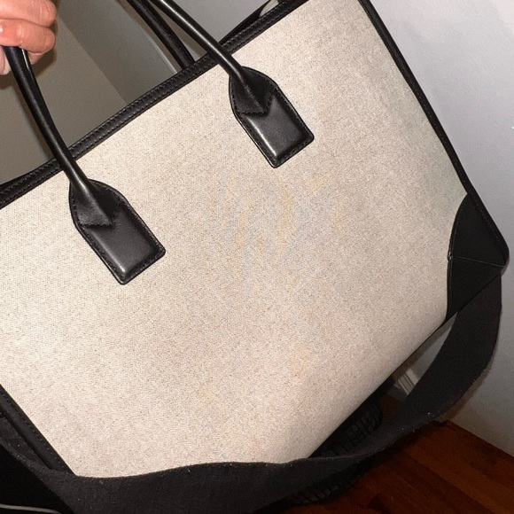 Mcm Large München Canvas Logo Tote Bag - Neutral - Picture 3 of 6